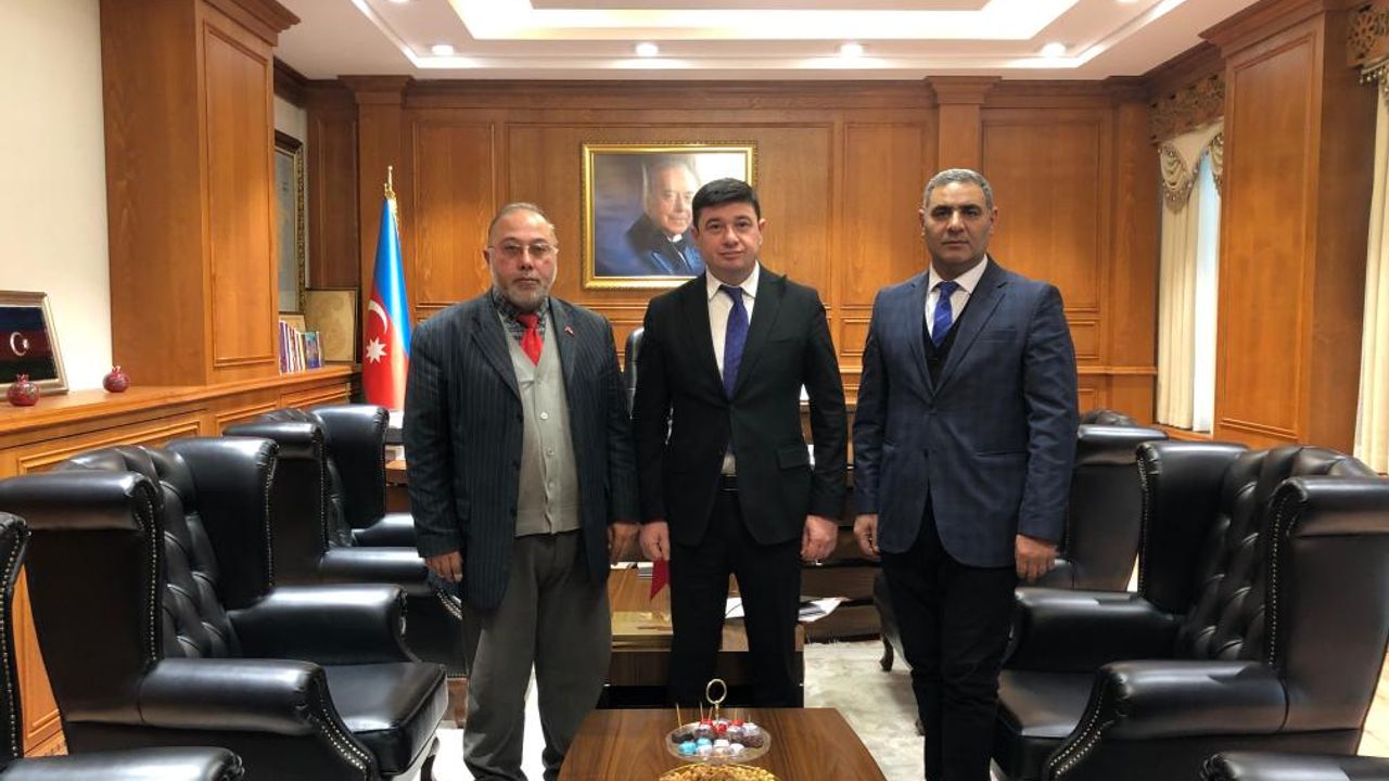 BHA ve TİMBİR Kars Temsilcisi Daşdelen, Kars Başkonsolosu Aliyev'i ziyaret etti