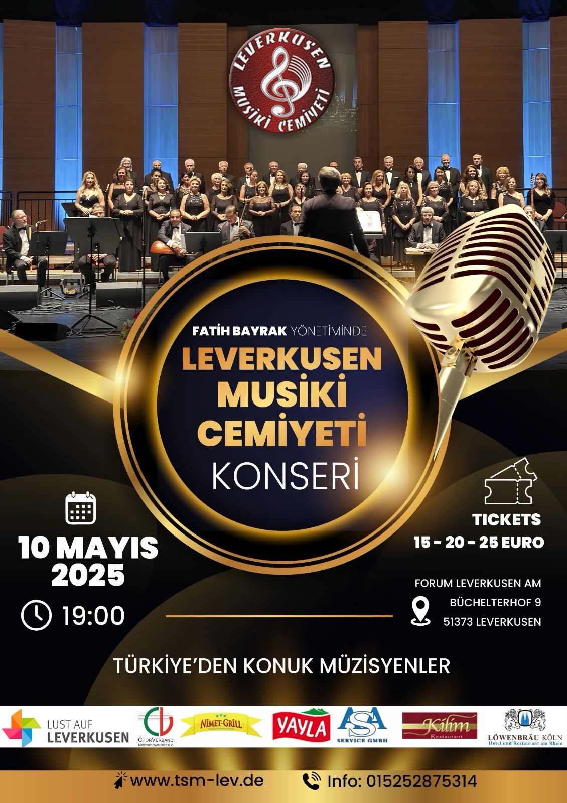 Leverkusen Musiki Cemiyeti’nden Dev Konser: Türkiye’den Virtüöz Sanatçılar Sahne Alacak