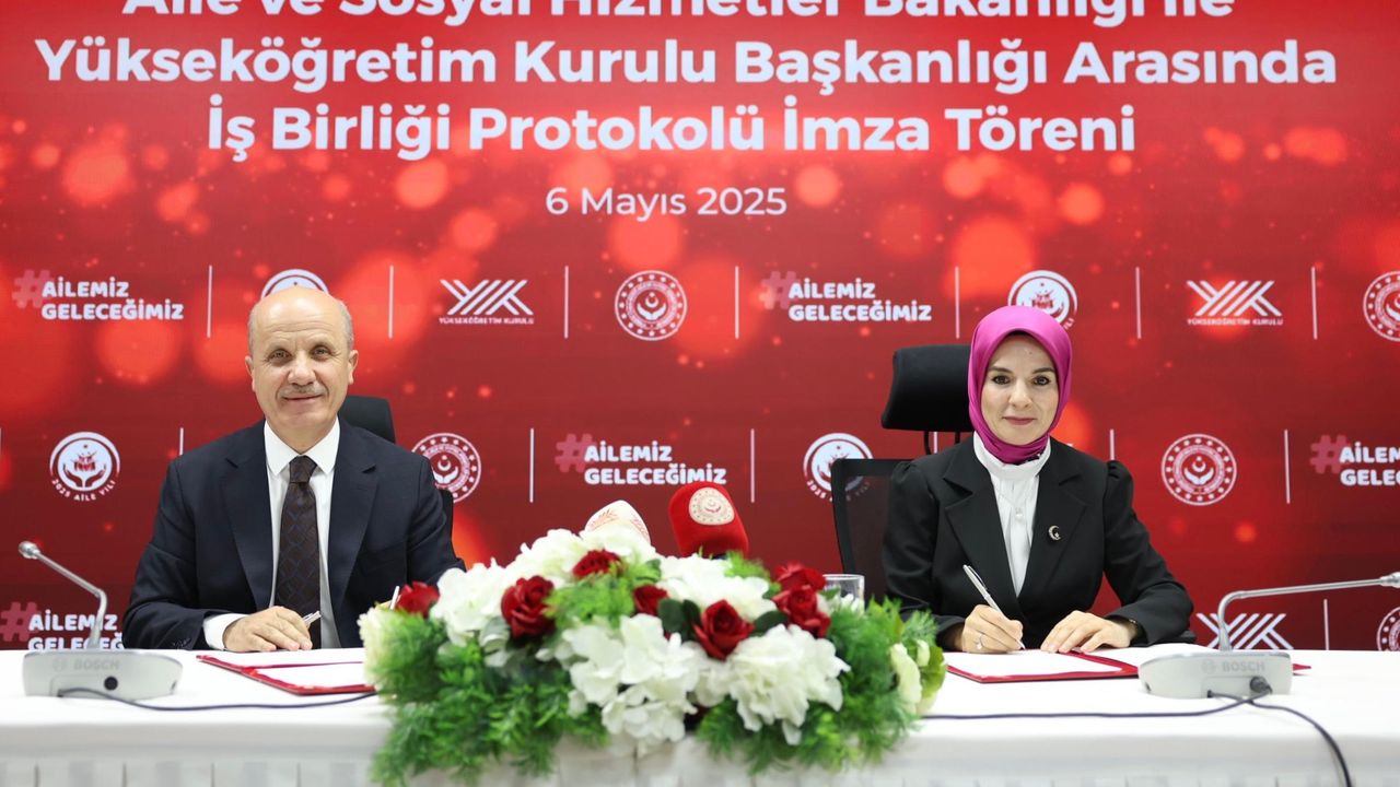 Aile ve Sosyal Hizmetler Bakanlığı ile YÖK arasında protokol imzalandı