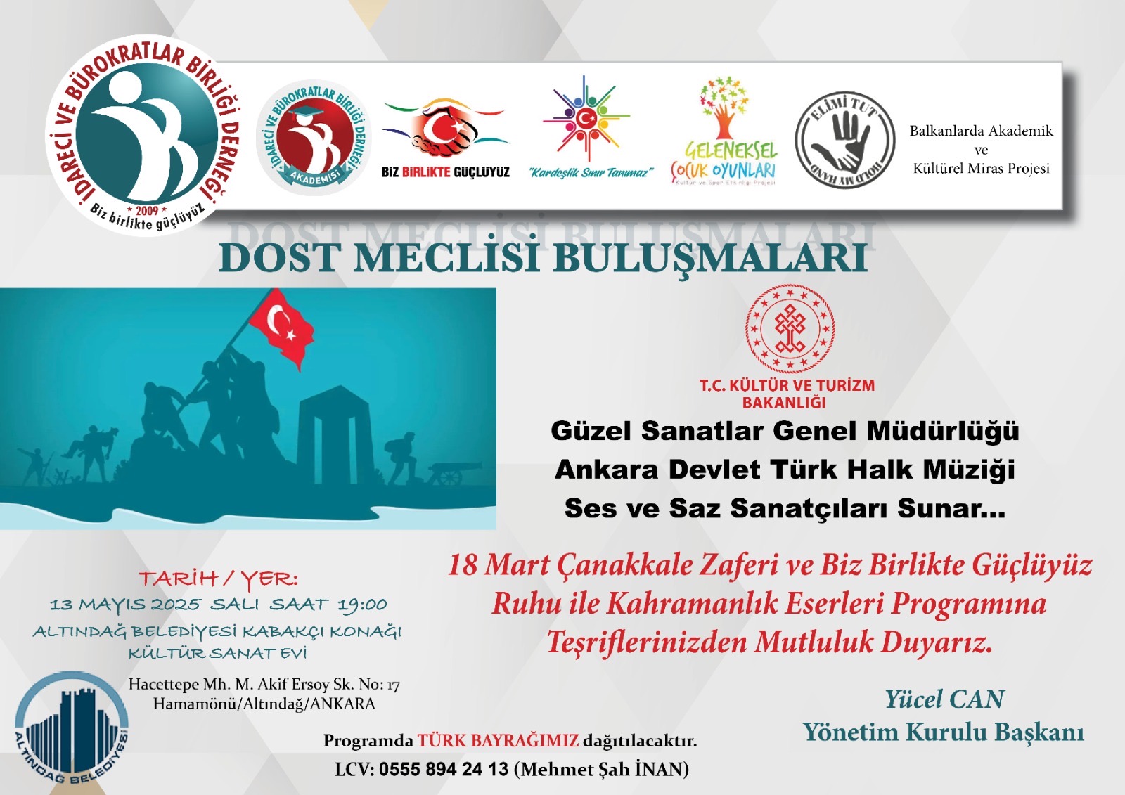 Ankara’da 18 Mart Ruhu Yeniden Canlanıyor: Dost Meclisi’nde Çanakkale Zaferi Anılacak