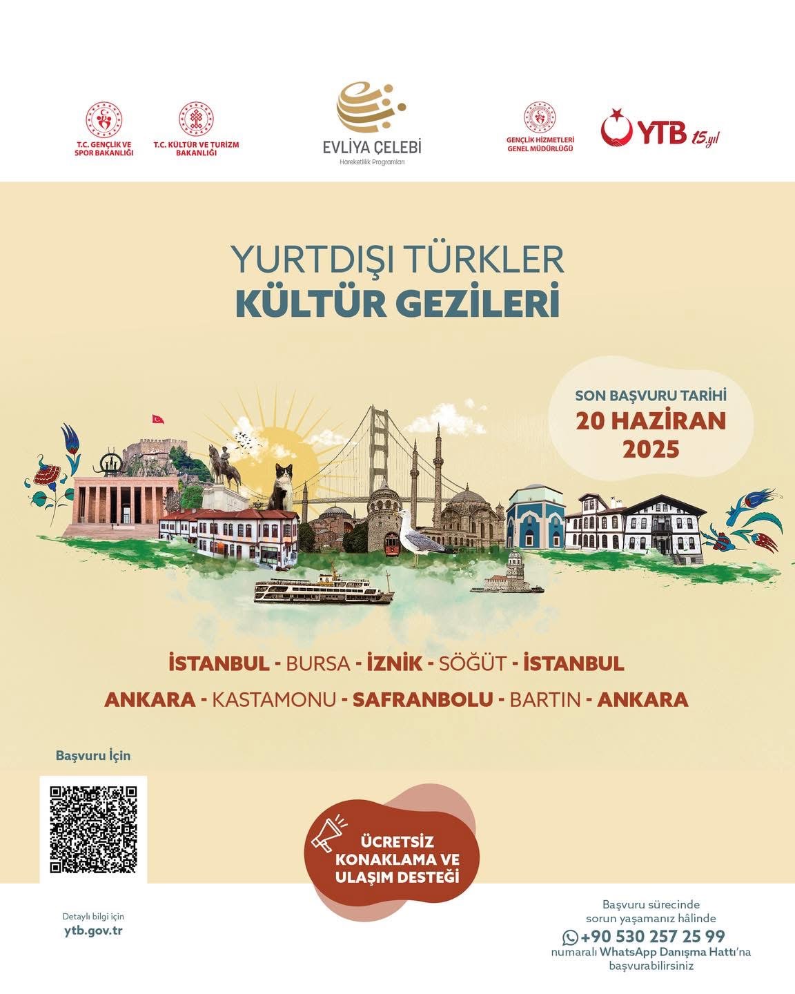Yurtdışında Yaşayan Türk Gençlerine Türkiye’de Kültür Gezisi Fırsatı