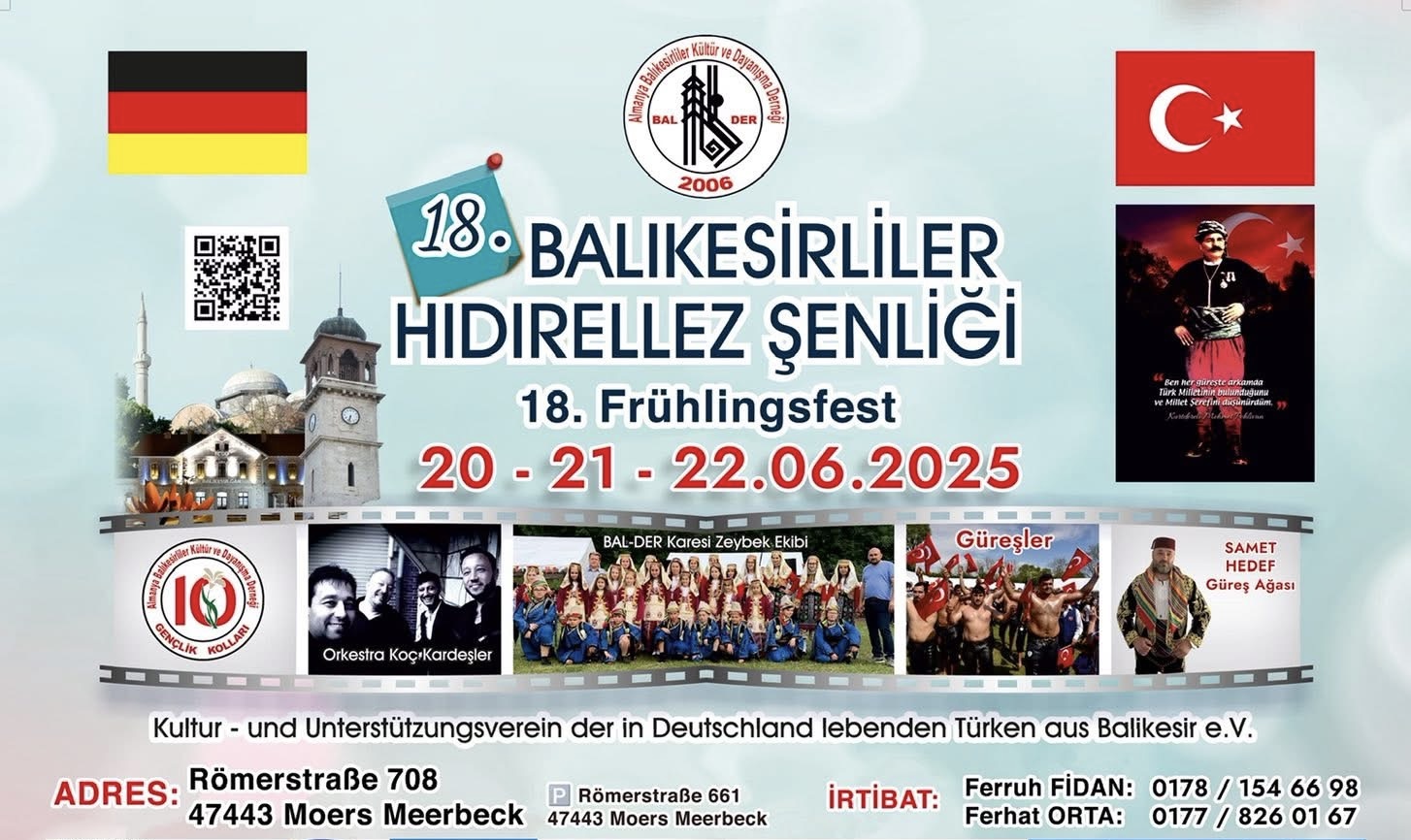 Almanya’da Balıkesirliler 18. Hıdırellez Şenliği’ne Hazırlanıyor