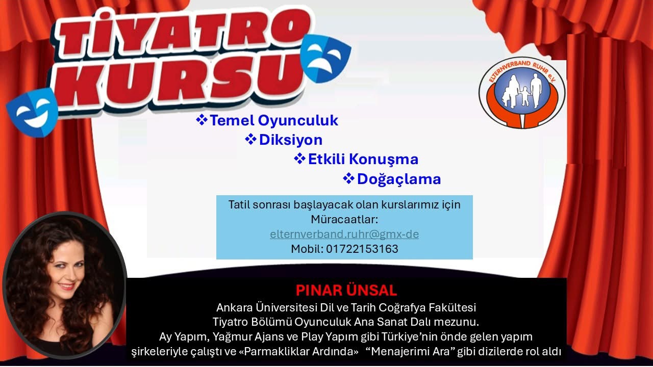 Ruhr Veliler Birliği’nden Yeni Eğitim Hamlesi: Temel Tiyatro Eğitimi Başlıyor