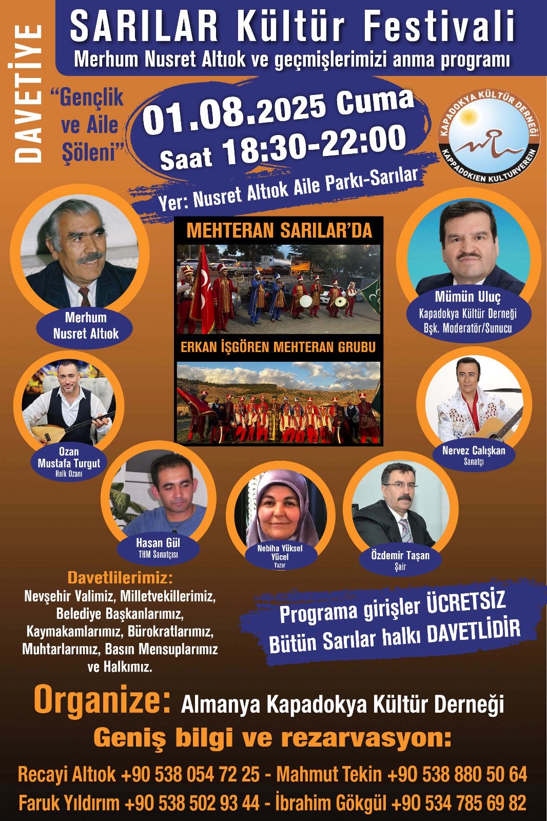 Kapadokya’da Gurbetçiler Kültür ve Müzik Şöleninde Buluşuyor