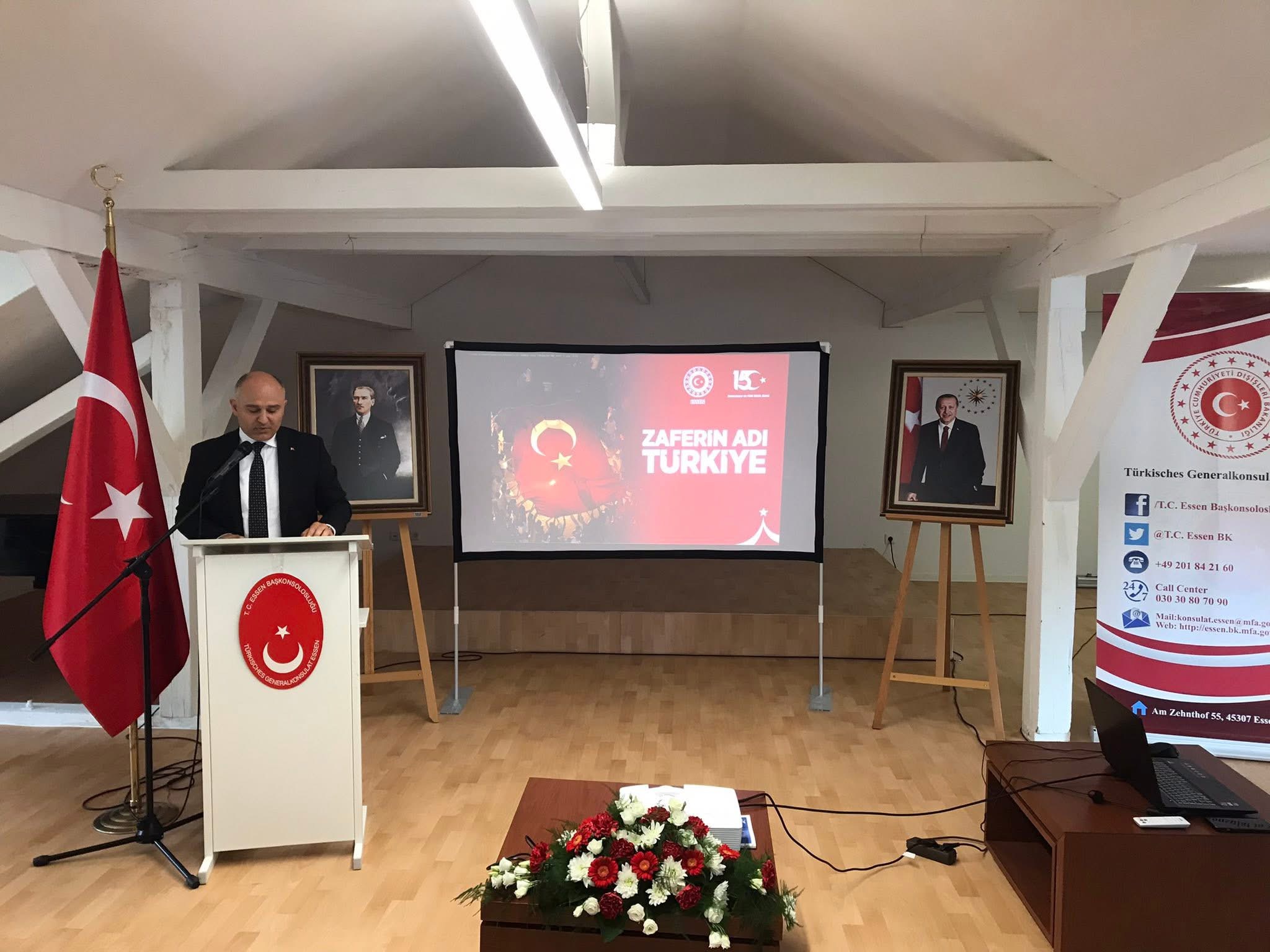 Essen Başkonsolosluğu’nda 15 Temmuz’un 9. Yıldönümü Anıldı