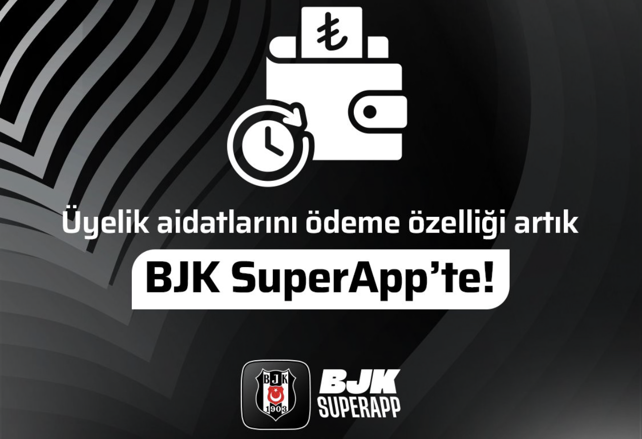 BJK Üyelik Aidatları Artık SuperApp Üzerinden Ödenebilecek