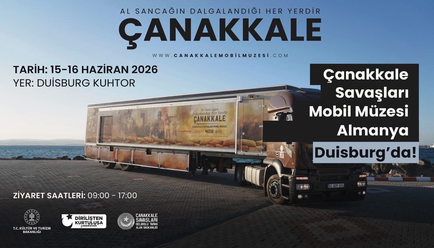 Çanakkale Savaşları Mobil Müzesi Duisburg’da Ziyaretçileriyle Buluşuyor