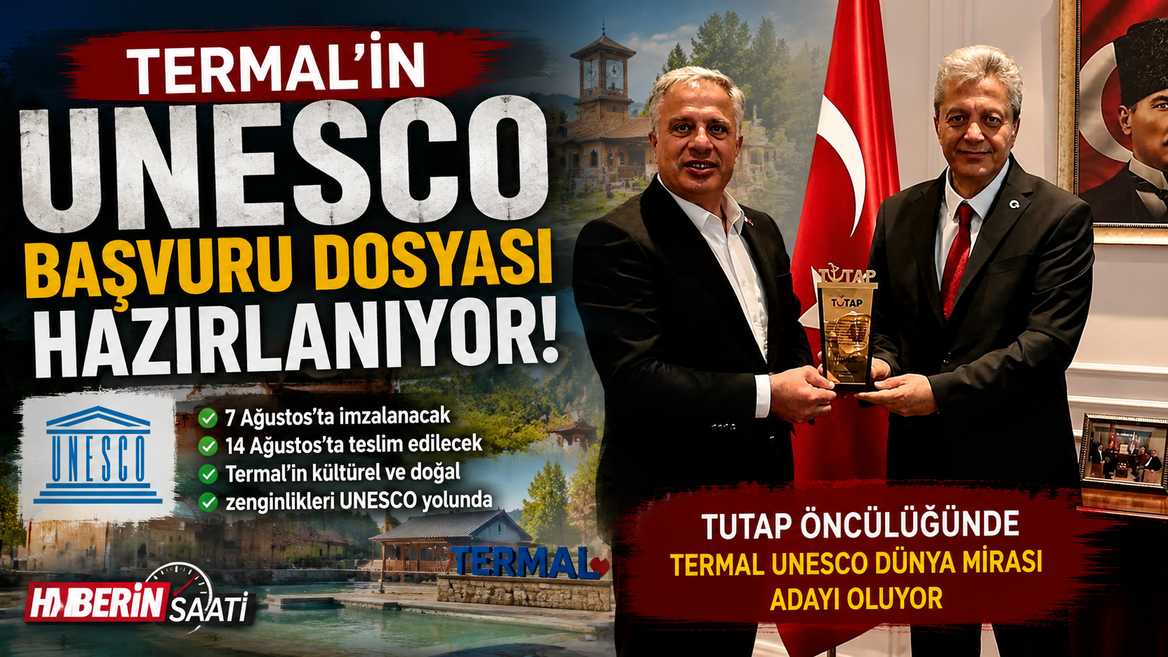 TUTAP Öncülüğünde Termal’in UNESCO Adaylık Dosyası Tamamlanıyor